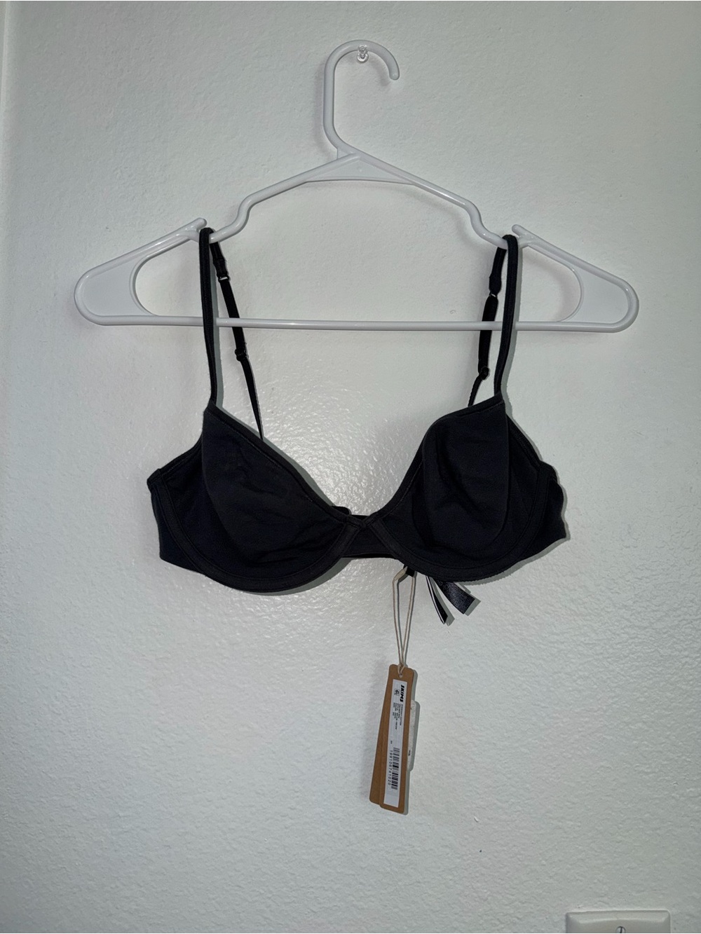 NWT SKIMS ONYX everyday cotton Bra 34C- Women Intimates & Sleepwear - Picture 4 of 16